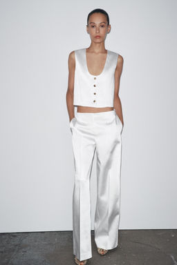 ZW COLLECTION SATIN TROUSERS - Zara фото 3