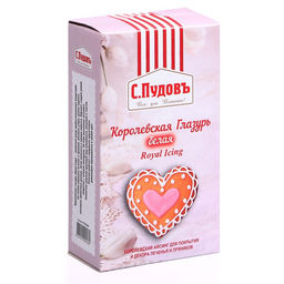 Цена за 2 шт. Сахарная глазурь «С. Пудовъ», королевская белая, 150 г