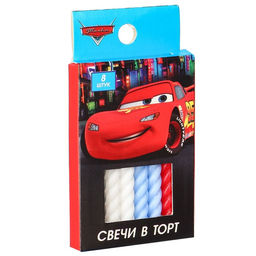 Набор свечей для торта С Днем Рождения, 8 штук, Тачки
