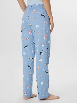 Брюки женские голубые с принтом - Mark formelle фото 2