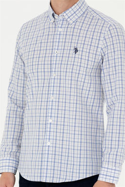 U. S. Polo Assn Мужская синяя рубашка в клетку - U.s. polo assn фото 6