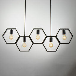 Светильник BayerLux «Соты» 5хE27 40 Вт черный 100×4×100 см