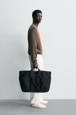 JERSEY REGULAR FIT ALGOD?N - LINO / Khaki oscuro - Zara фото 4