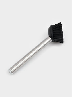 Дозатор для моющего средства Доляна «Милитари», 370 мл, с губкой и щёткой, чёрный