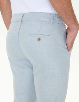 A__k Mavi Slim Fit Beli Lastikli Kanvas Pantolon - Pierre cardin фото 6