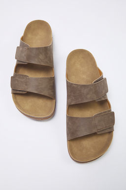 Trendyol Shoes Vizon Nubuk C?rt Bantl? Erkek Duz Taban Terlik TAKSS25TE00034 - Trendyolmilla фото 10