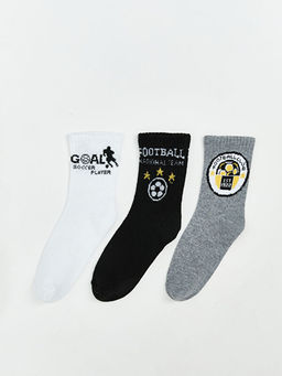 Desenli Erkek ?ocuk Soket ?orap 3l?