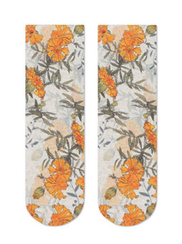 Цена за 2 пары. Носки Классические CONTE Носки с принтом FANTASY из смесовой пряжи с хлопком и льном желтый - Conte elegant фото 5