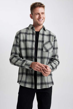 Рубашка Lumberjack с длинным рукавом в клетку обычного кроя - Defacto фото 8