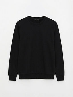 Bisiklet Yaka Erkek Kal?n Sweatshirt