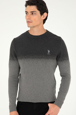 Мужской свитер антрацитового меланжа Неожиданная скидка в корзине - U.s. polo assn фото 3