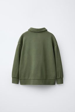 POLO SWEATSHIRT WITH LABEL - Zara фото 3
