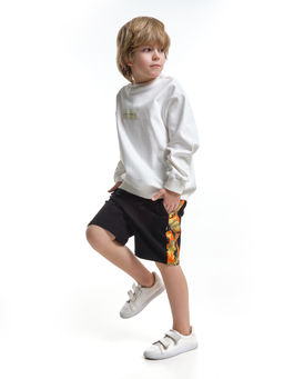 Шорты для мальчика 22-3458 черный | горчичный - Mini maxi фото 23