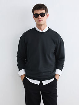 Bisiklet Yaka Erkek Sweatshirt