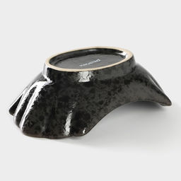 Салатник Magistro «Ночной дождь», 13×8×4.5 см, фарфор, чёрный