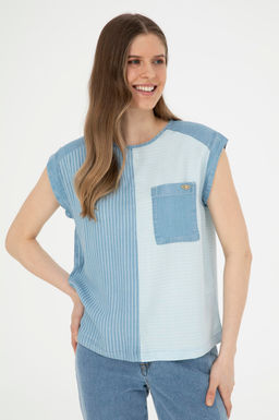 U. S. Polo Assn / Женская синяя джинсовая рубашка - U.s. polo assn фото 10