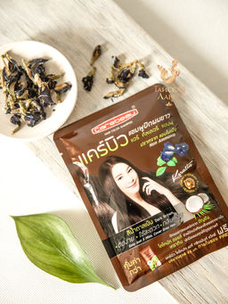 Шампунь Оттеночный с Кератином и Клиторией CAREBEAU (Темно-Коричневый), 30 мл  фото 3