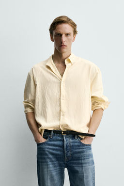CAMISA FLUIDA RAYAS / Amarillo - Zara фото 2
