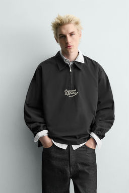 EMBROIDERED ZIP-UP POLO SHIRT - Zara фото 11