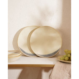 Тарелки SL Home Волны Сардинии, d=21.5 см, фарфор, набор 2 шт., бежевые