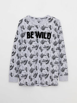 Bisiklet Yaka Bask?l? Uzun Kollu Erkek ?ocuk Pijama Tak?m? - Waikiki фото 2