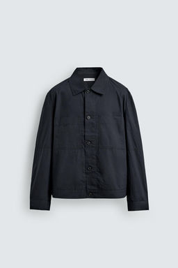 SOBRECAMISA REGULAR FIT POPEL?N / Marino - Zara фото 7