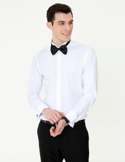 Beyaz Slim Fit Smokin G_mlek