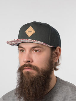 Бейсболка DJINNS арт. 5P SB CP Feather (черный / бордовый)  фото 3