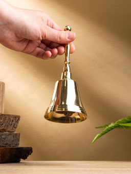 Цена за 2 шт. Колокольчик, 7×7×16.5 см, латунь