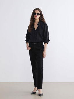 Beli Lastikli Slim Mom Kad?n Jean Pantolon