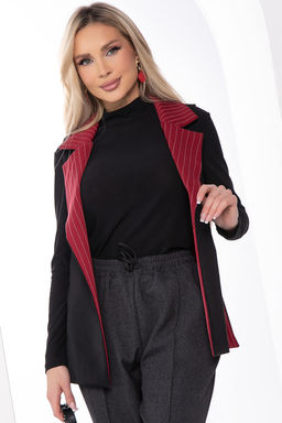 Жилет Эффектное появление (блэк/бордо) Б8196 - Lt collection фото 6