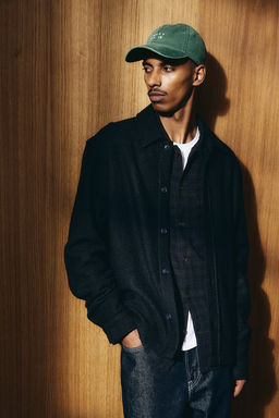 Sobrecamisa en mezcla de lana Regular Fit