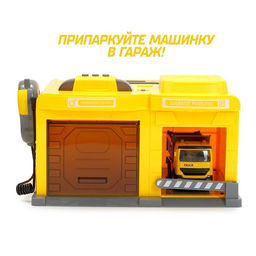 Парковка - гараж «Стройка» с машинкой и рацией, световые и звуковые эффекты, МИКС