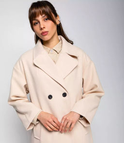 Пальто #КТ8557, светло-бежевый