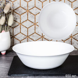 Цена за 1 шт. Салатник 560 мл 165 мм Глейд тарелка глубокая / FLPW65 (WHITE) /уп 48/