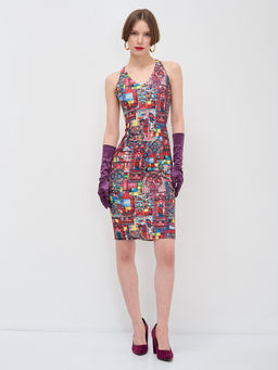 Платье с принтом масло OD-632-3