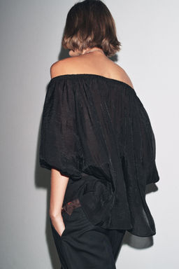 ZW COLLECTION OFF-THE-SHOULDER TOP - Zara фото 4