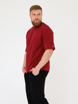 Футболка овер unisex, бордо - Inzibe фото 7