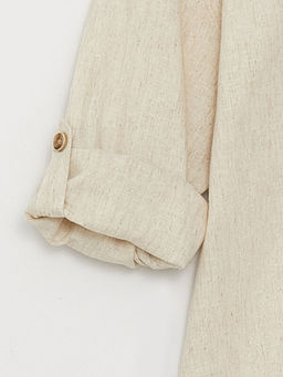 Hakim Yaka Rahat Kal?p Keten Kar???ml? Erkek ?ocuk G?mlek - Waikiki фото 3