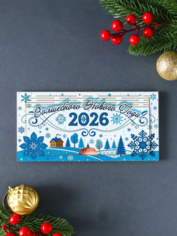 Купюрница подарочная, открытка С Новым Годом 2026, шкатулка для денег, карточек, сертификатов