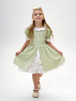 ДЛ 26-4 платье для девочки Забава клетка