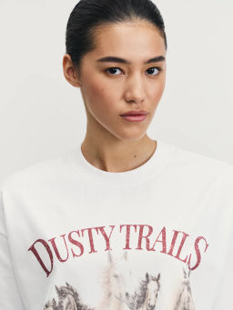 Футболка оверсайз с принтом / Zarina фото 7