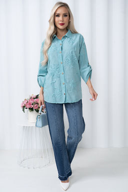 Блузка Рамина (мята) Б11-131/2 - Николь фото 2
