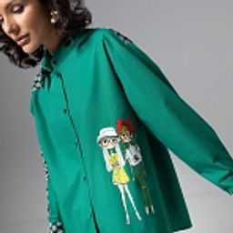 Рубашка комбинированная с сеткой Моя философия  шик - Charutti фото 19