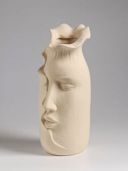 Ваза настольная керамика "Терсеро" 23,5х10 см, бежевый