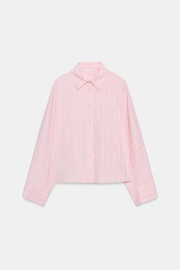 CAMISA RAYAS SISA ANCHA / Rosa / Blanco