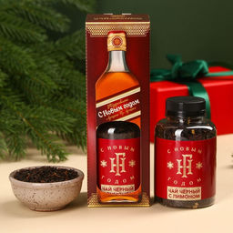 Чай чёрный С Новым годом!, вкус: лимон, 50 г (18+)