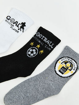 Desenli Erkek ?ocuk Soket ?orap 3l?