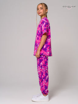 Костюм Daily girl надписи фуксия - Sovalina фото 13