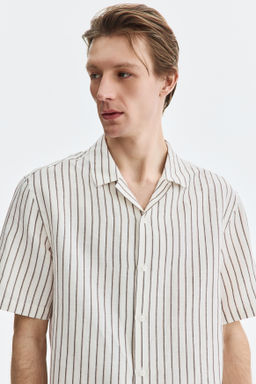 Camisa resort en mezcla de lino Relaxed Fit - H&m фото 9